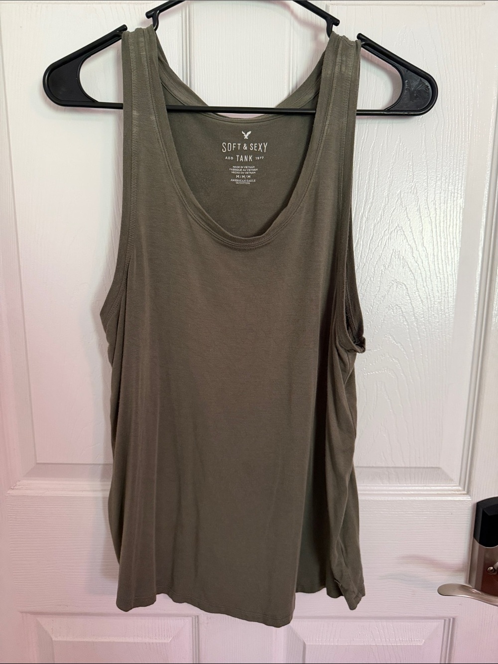 American Eagle Olive Green Tank Top - Women's Sleeveless Shirt